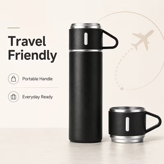 Signature Flask Set(Vacuum Flask & Cups)