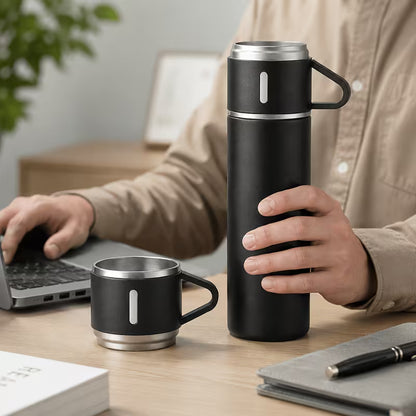Signature Flask Set(Vacuum Flask & Cups)