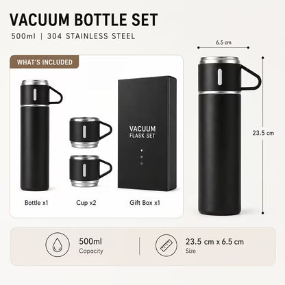 Signature Flask Set(Vacuum Flask & Cups)
